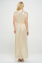 Made in USA Sleeveless Metallic Maxi Dress Renee C.