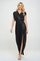 Made in USA Sleeveless Metallic Maxi Dress Renee C.