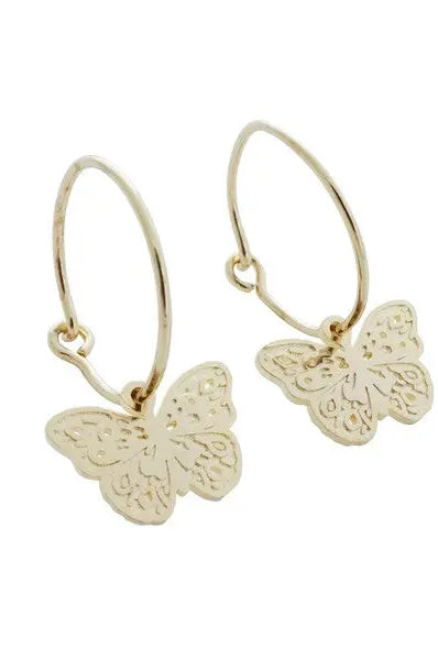 Magic Charm Butterfly Hoops HONEYCAT Jewelry