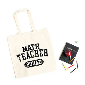 Math Teacher Squad Distressed Tote City Creek Prints