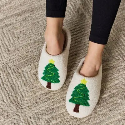 Melody Christmas Tree Cozy Slippers Trendsi