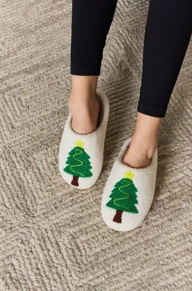Melody Christmas Tree Cozy Slippers Trendsi