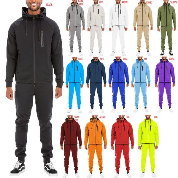 Mens Full Zip Sweat Pant Sweat Set WEIV