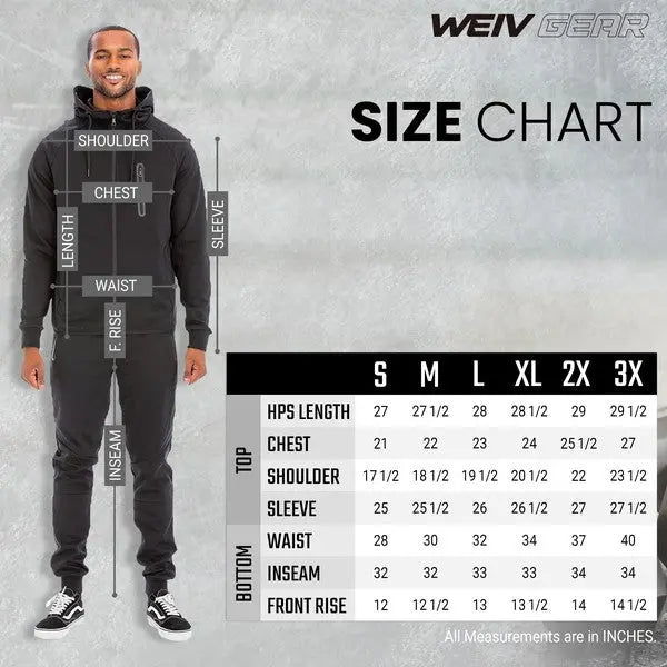 Mens Full Zip Sweat Pant Sweat Set WEIV