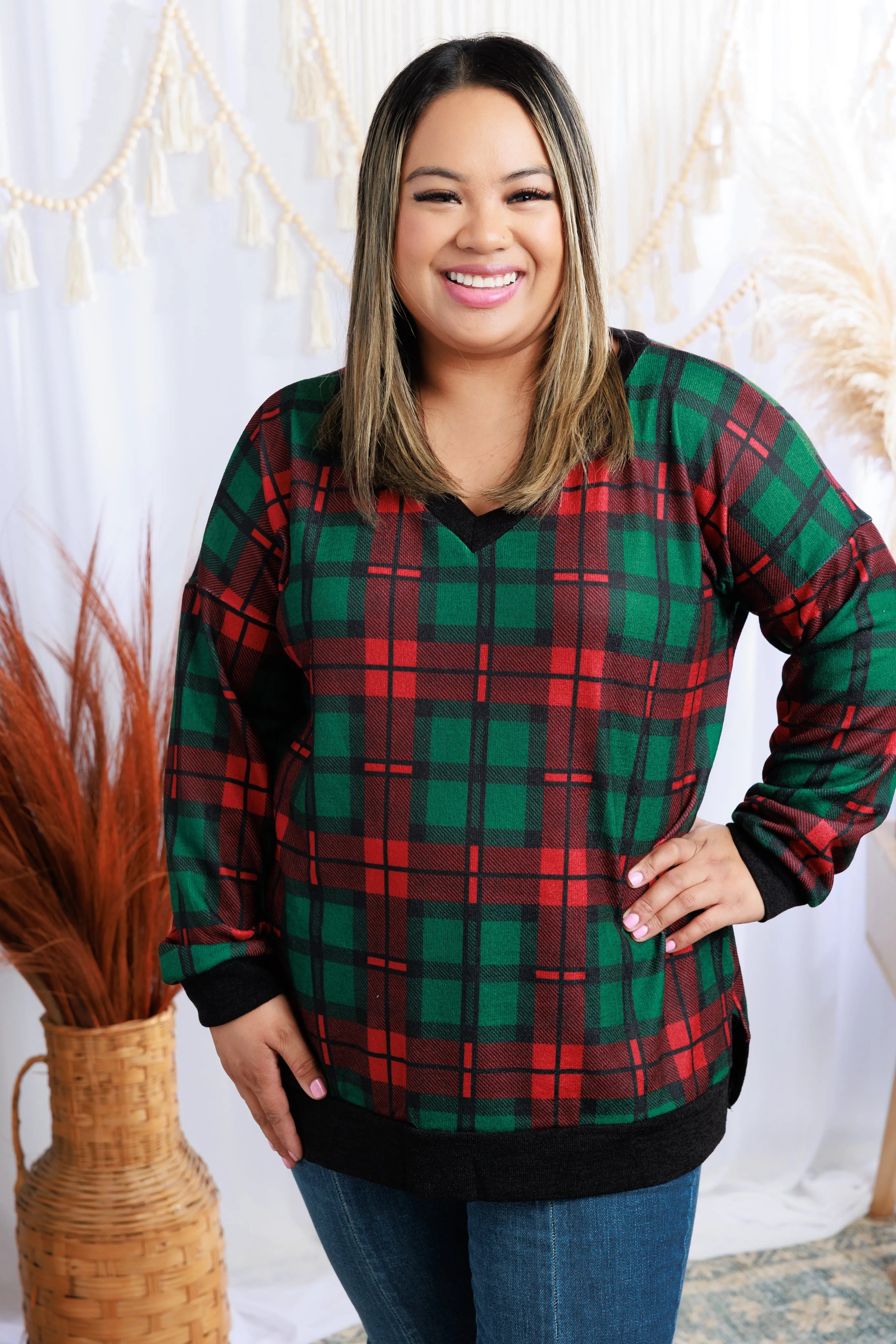 Merry Me Plaid Pullover Boutique Simplified