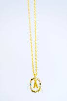 Mi Amor Gold Dipped Initial Necklace Ave Shops