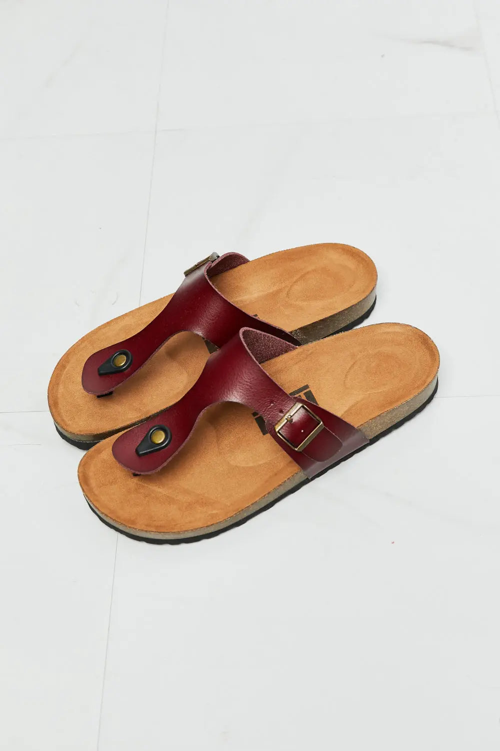MMShoes Drift Away T-Strap Flip-Flop in Brown Trendsi