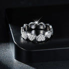 Moissanite 925 Sterling Silver Heart Shape Ring Trendsi