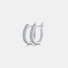 Moissanite 925 Sterling Silver Huggie Earrings Trendsi