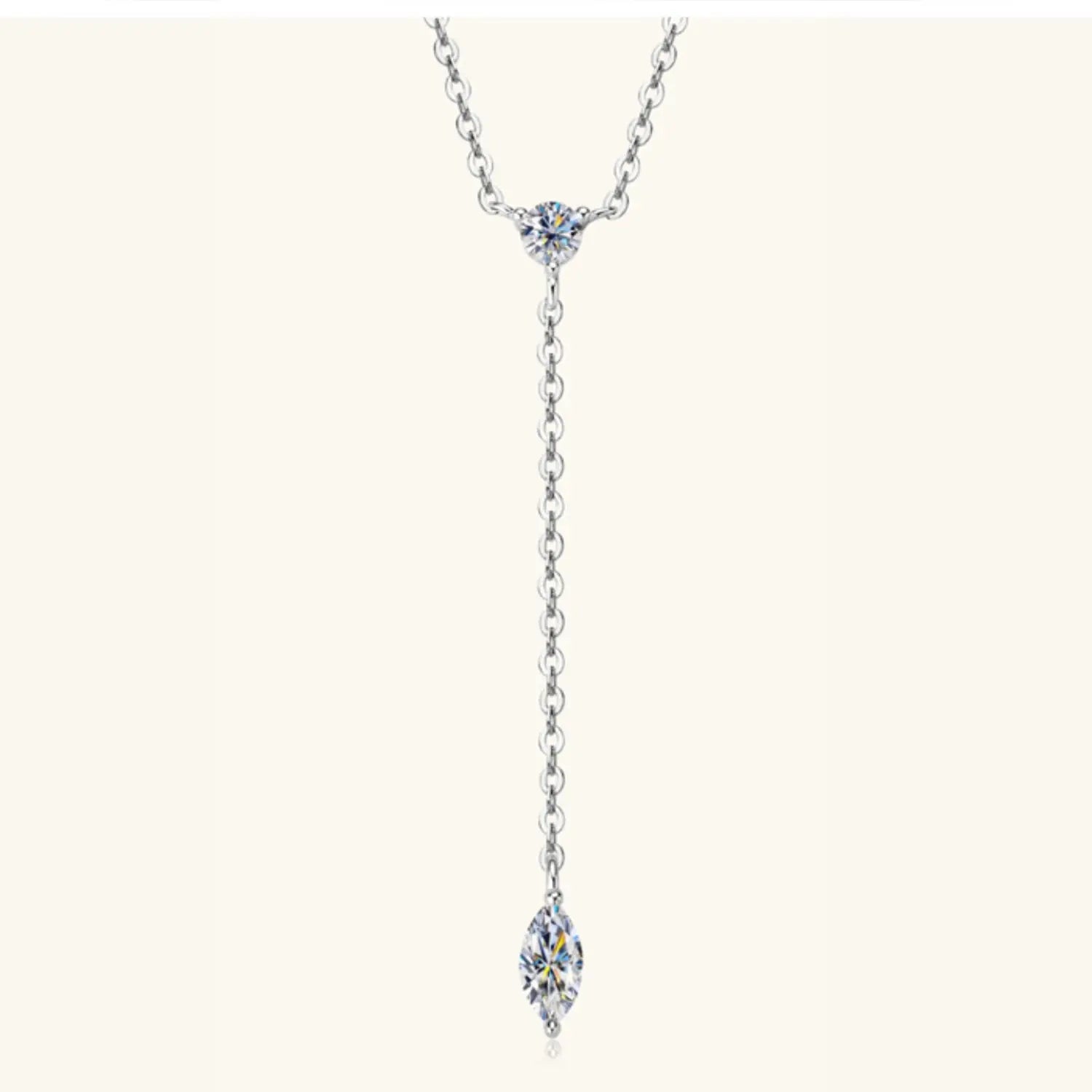 Moissanite 925 Sterling Silver Necklace Trendsi