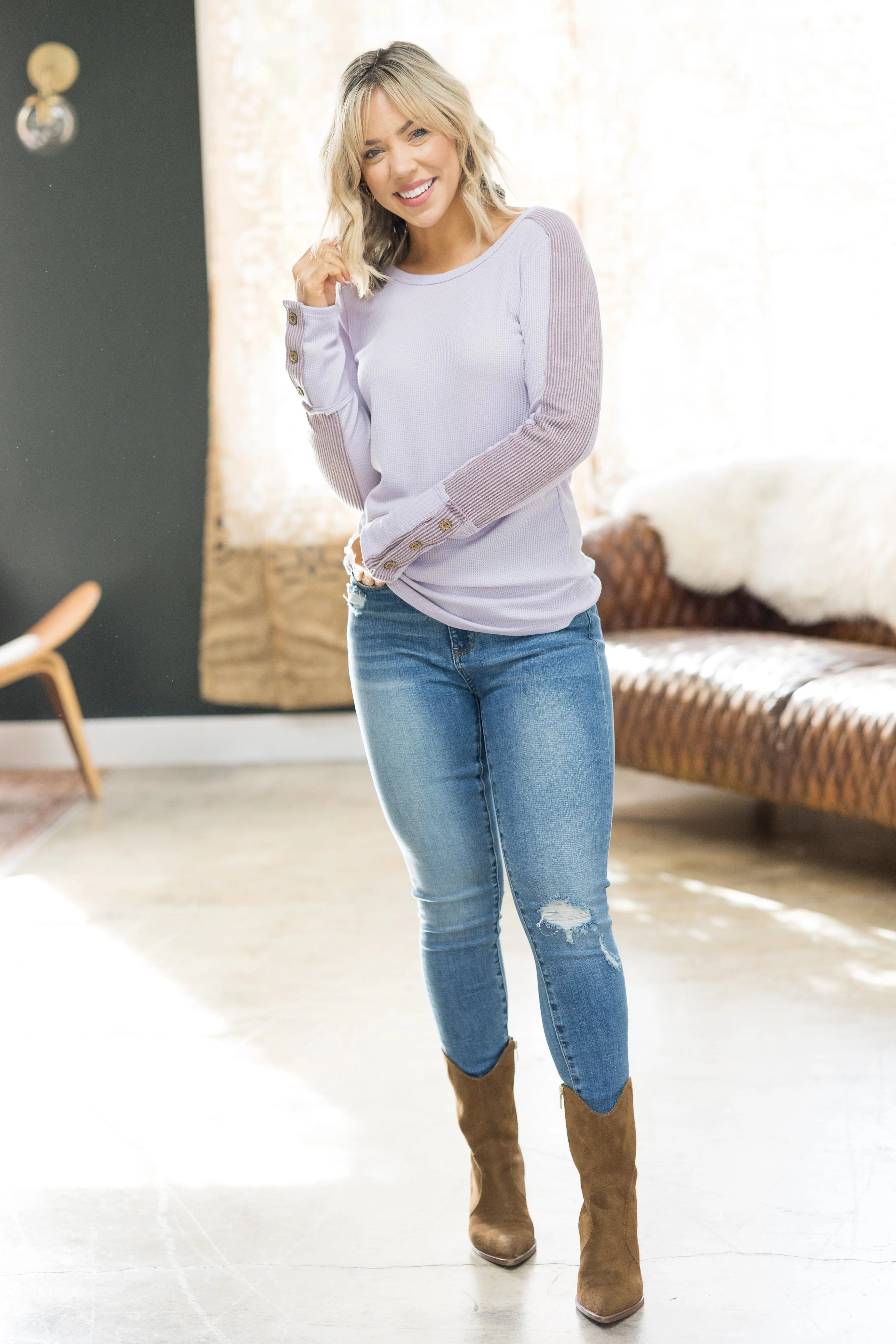 Morning Glory Thermal Long Sleeve Boutique Simplified