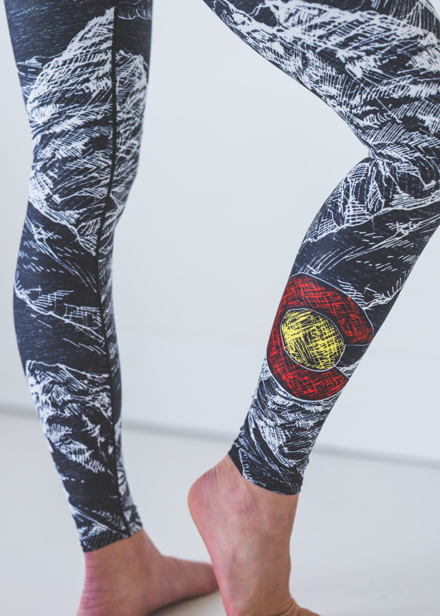 Yoga Pants Mtn Sketch Colorado Threads Clothing