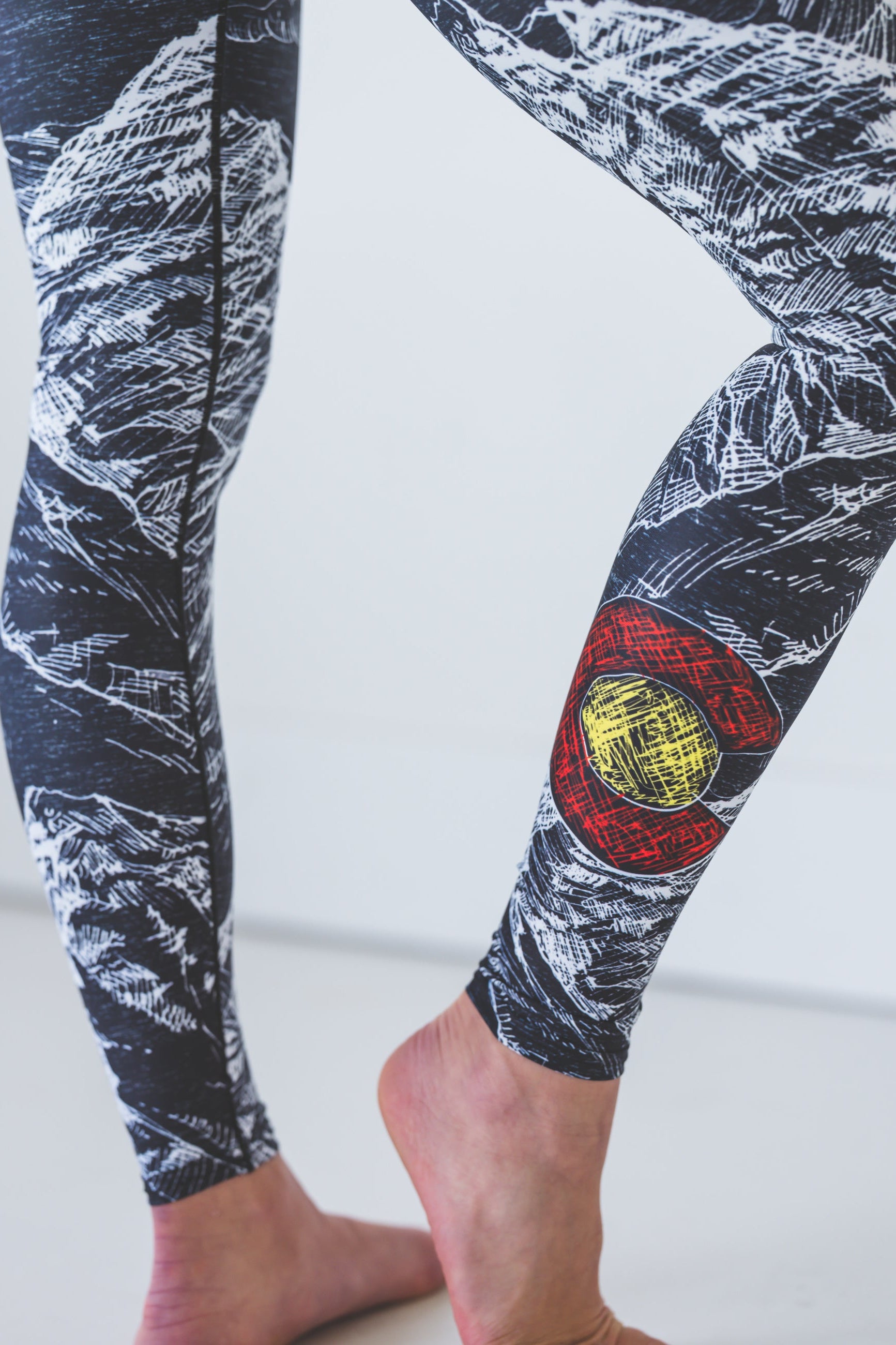 Yoga Pants Mtn Sketch Colorado Threads Clothing