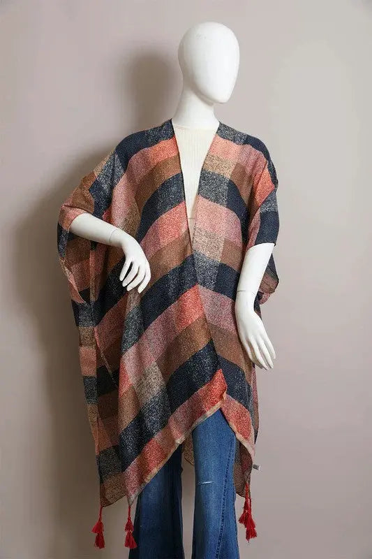 Multi Buffalo Checkered Kimono Leto Accessories