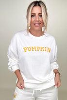 PUMPKIN Graphic Sweatshirt And Shorts Set Kiwidrop