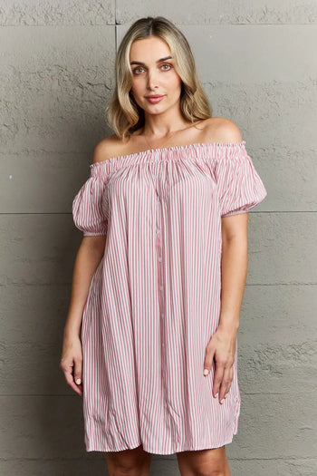 Ninexis Show Compassion Off The Shoulder Mini Dress Trendsi