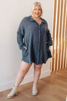 No Trepidation Mineral Wash Shirt Dress Ave Shops