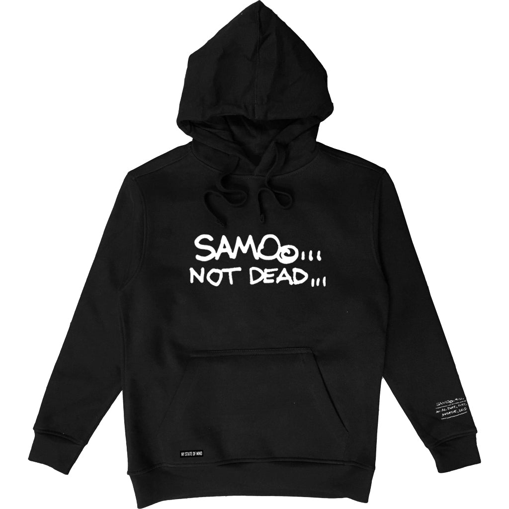 SAMO©... NOT DEAD... by Al Diaz Hooded Sweatshirt by NY State of Mind®