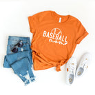 Baseball Mom Ball | Short Sleeve Crew Neck Olive and Ivory Retail