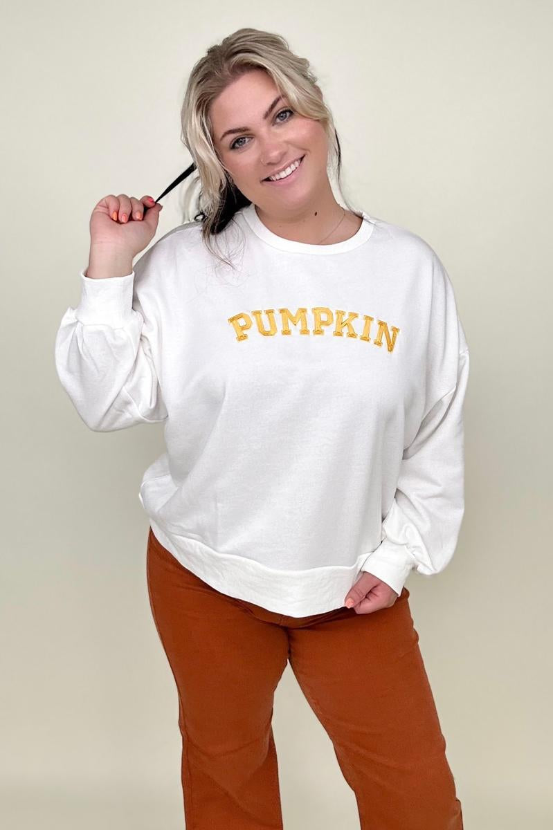 PUMPKIN Graphic Sweatshirt And Shorts Set Kiwidrop