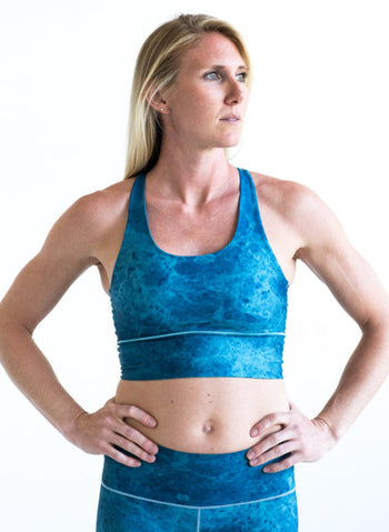 Ocean Marble Longline Sports Bra *FINAL SALE* Colorado Threads Clothing