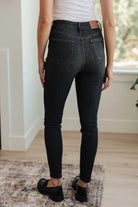 Octavia High Rise Control Top Skinny Jeans in Washed Black Ave Shops