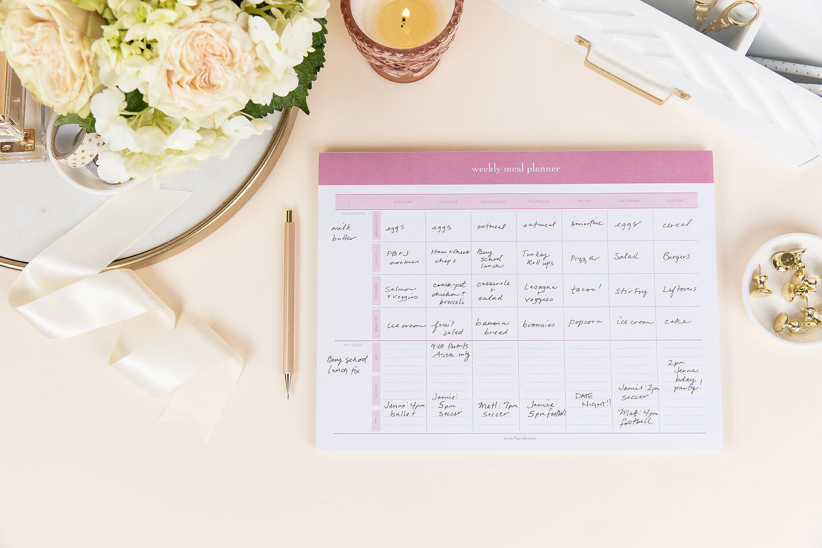 Weekly Meal Planner Pad momAgenda