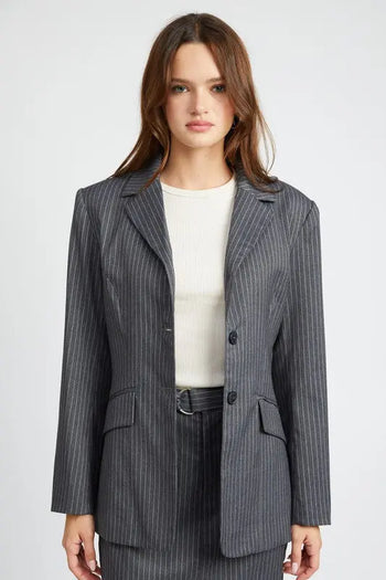 PIN STRIPED BLAZER JACKET Emory Park