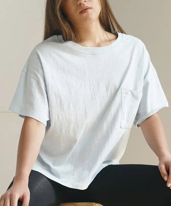 POCKET OVERSIZE CROP T Fabina