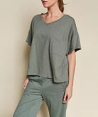 POCKET OVERSIZE V NECK Fabina