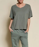 POCKET OVERSIZE V NECK Fabina