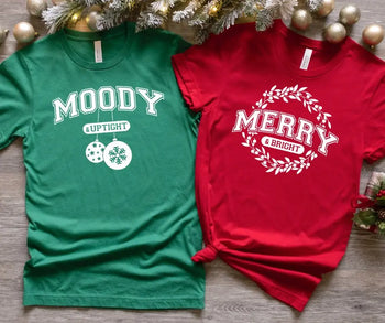 PREORDER: Matching Merry and Moody Graphic Tee Ave Shops