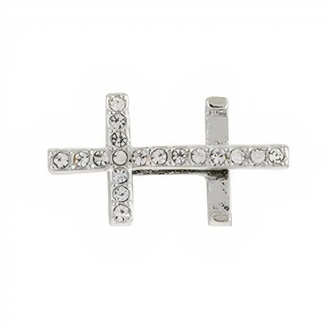 PavÃ© Cross Charm |  Silver |  Casual Chic Boutique