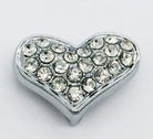 PavÃ© Heart -Silver Charm |   |  Casual Chic Boutique