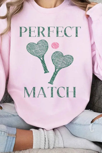 Perfect Match Tennis Pickle Graphic Sweatshirt ALPHIA