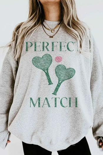 Perfect Match Tennis Pickle Graphic Sweatshirt ALPHIA