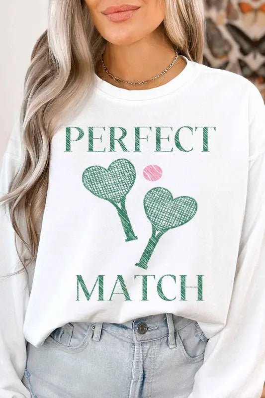 Perfect Match Tennis Pickle Graphic Sweatshirt ALPHIA