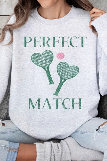 Perfect Match Tennis Pickle Oversized Sweatshirt ALPHIA