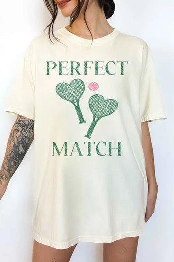 Perfect Match Tennis Pickle Oversized Tee ALPHIA