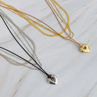 Perfectly Layered Heart And Chain Necklace Ellison and Young