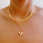 Perfectly Layered Heart And Chain Necklace Ellison and Young