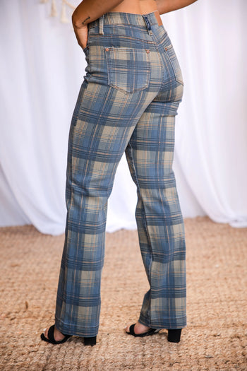 Perfectly Plaid - Judy Blue Straight Leg JB Boutique Simplified