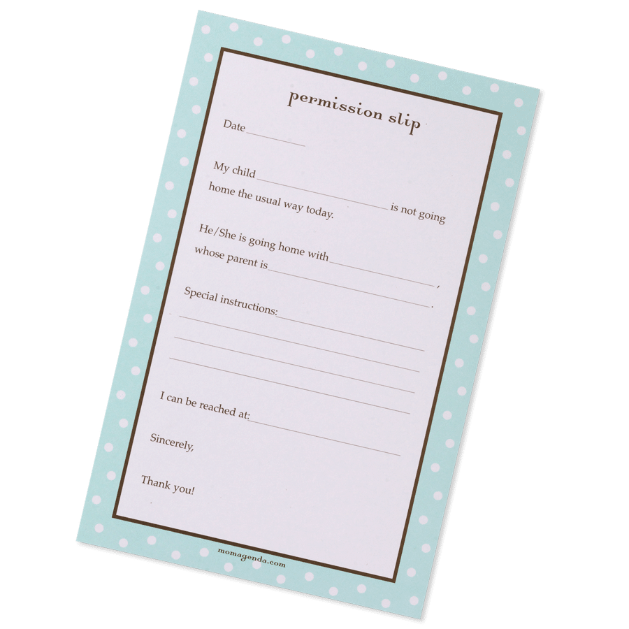 Permission Slip Pad momAgenda