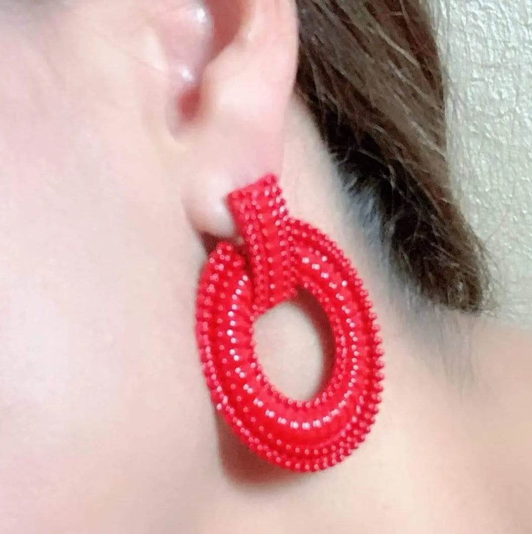 Petra -Red Earrings |   |  Casual Chic Boutique