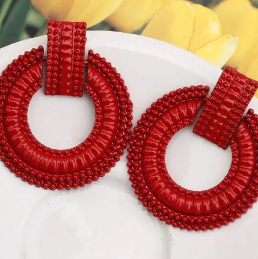 Petra -Red Earrings |   |  Casual Chic Boutique