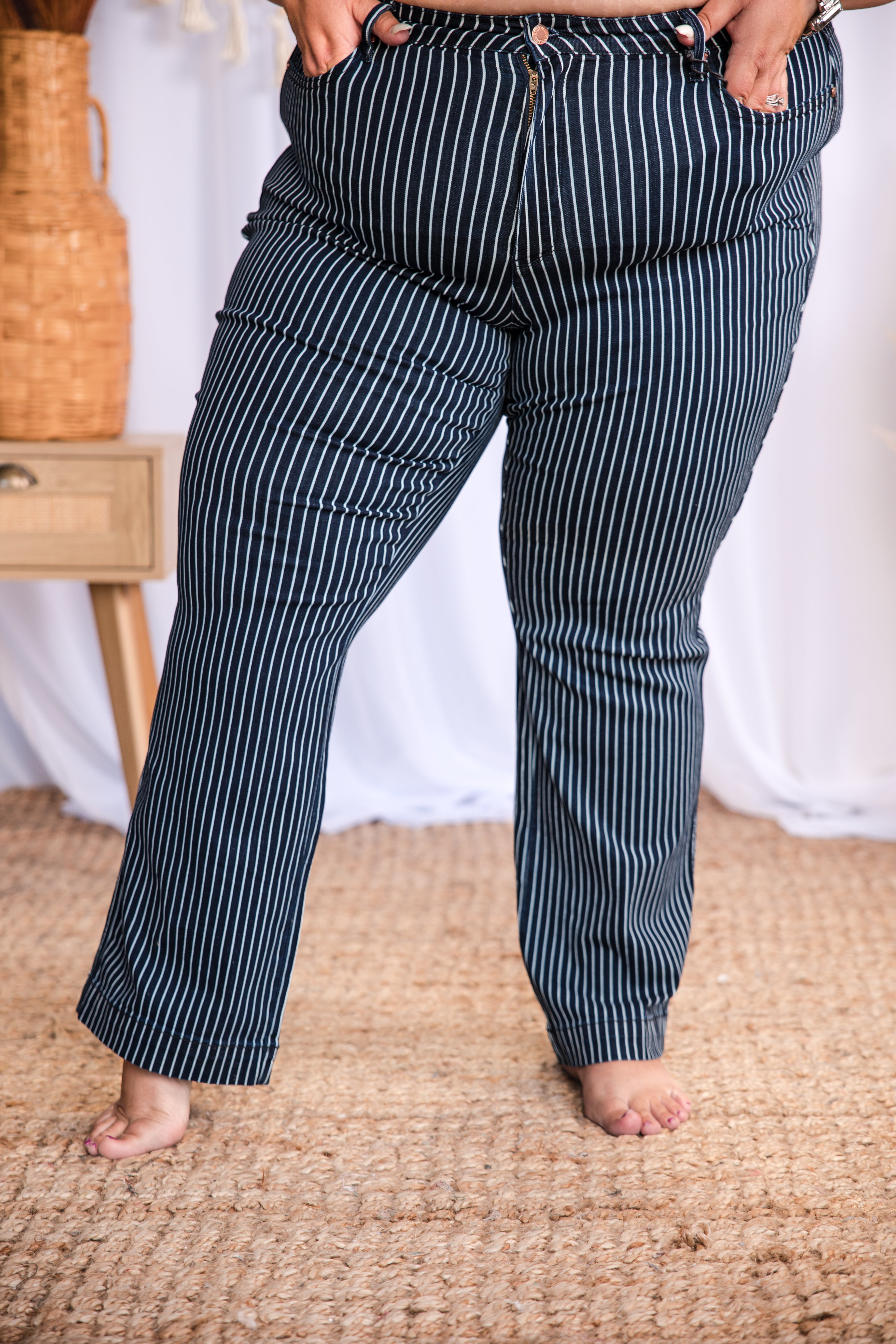 Pinstriped Diva - Tummy Control Judy Blues JB Boutique Simplified