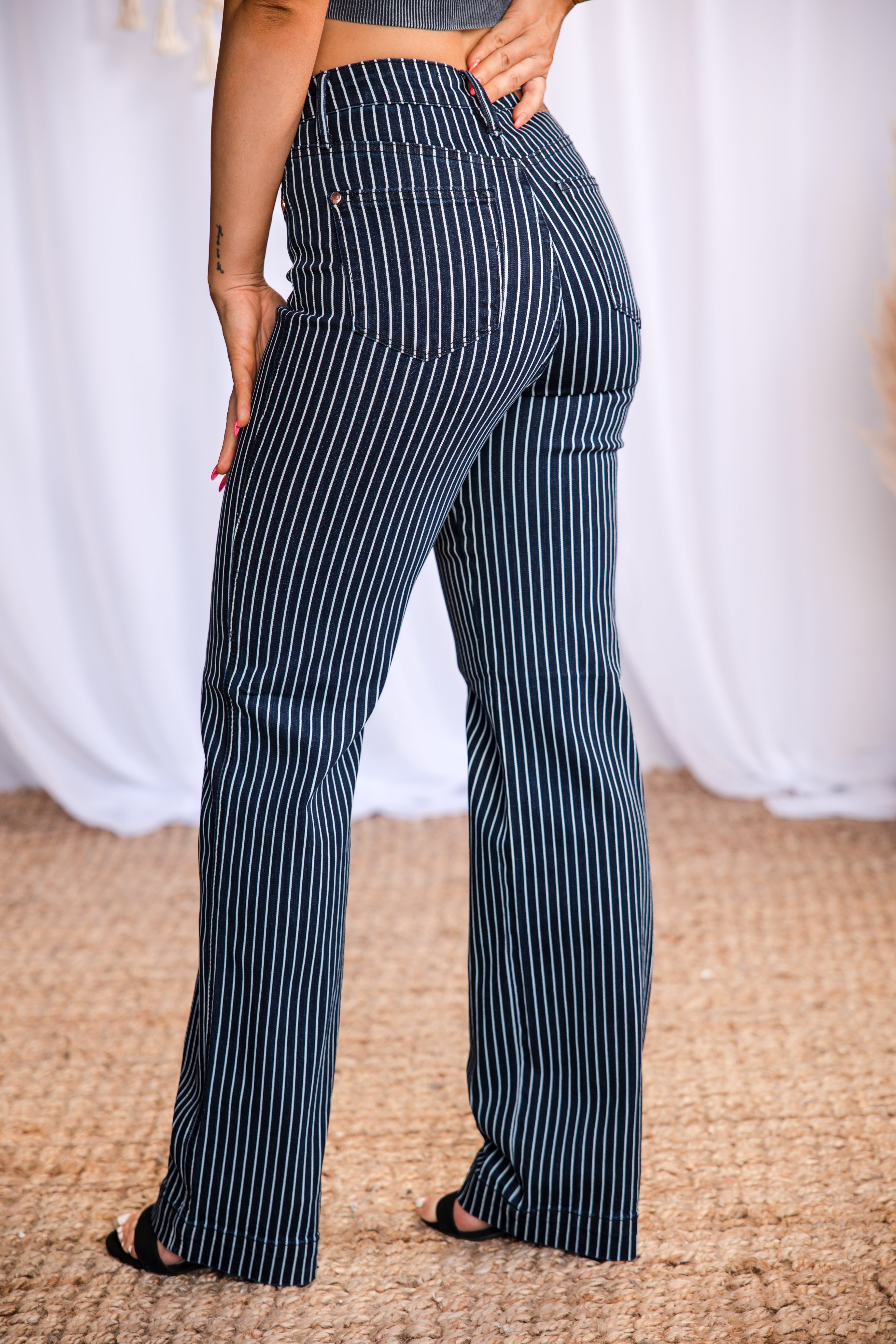 Pinstriped Diva - Tummy Control Judy Blues JB Boutique Simplified