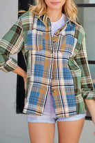 Plaid Button Up Long Sleeve Shirt Trendsi