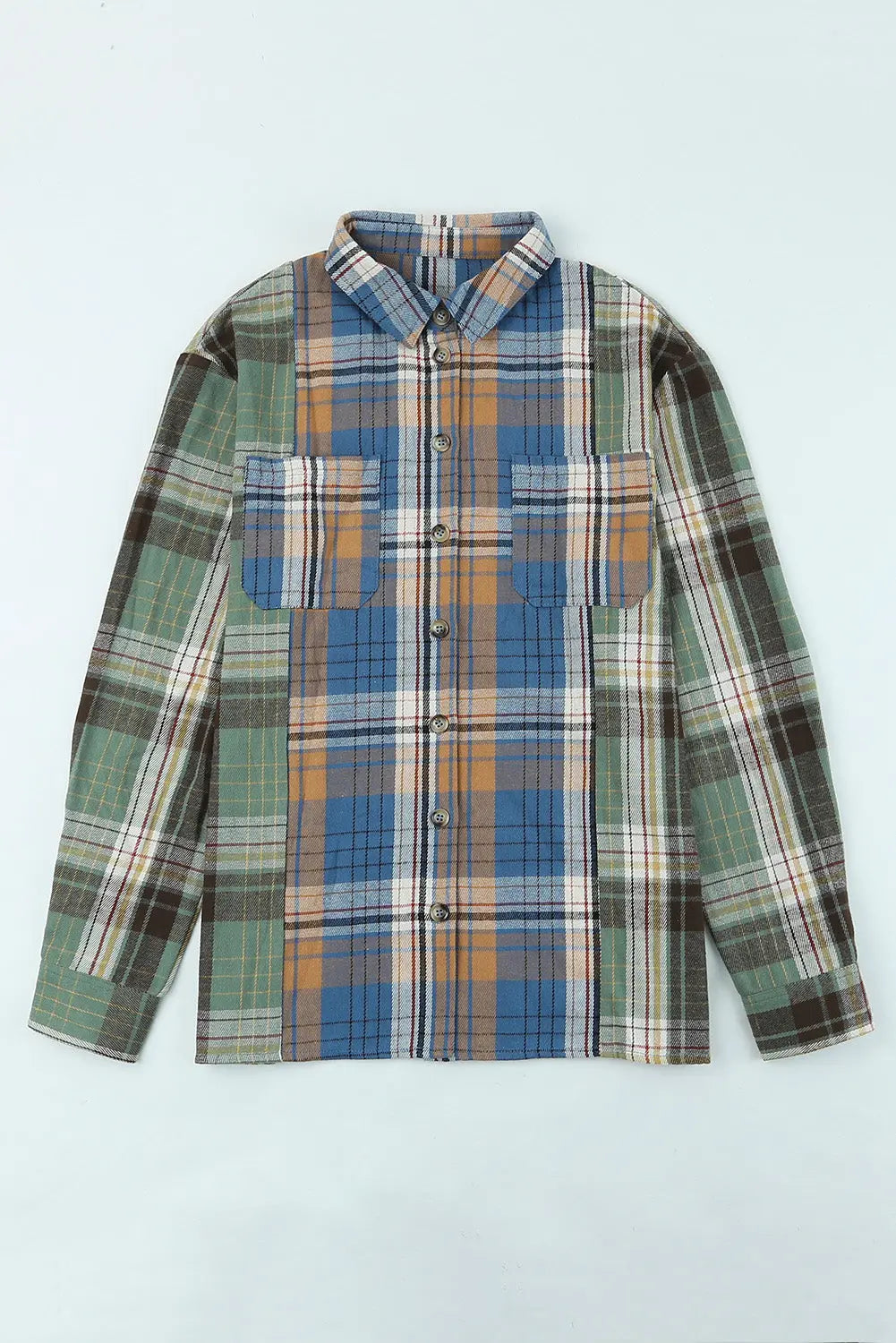 Plaid Button Up Long Sleeve Shirt Trendsi