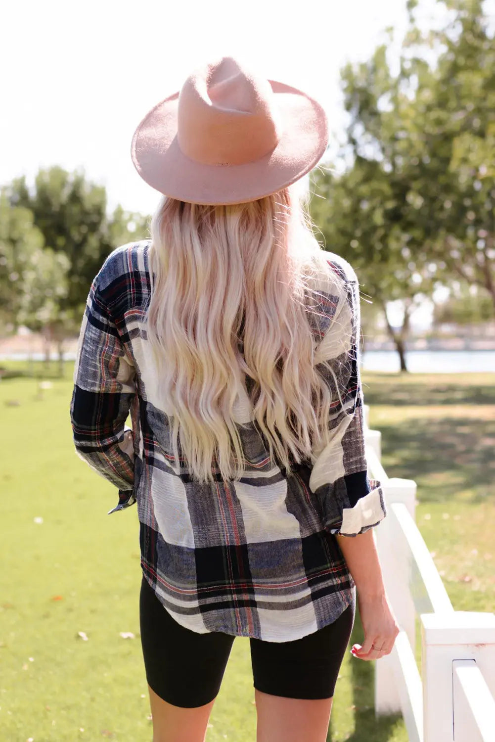 Plaid Button Up Long Sleeve Shirt Trendsi